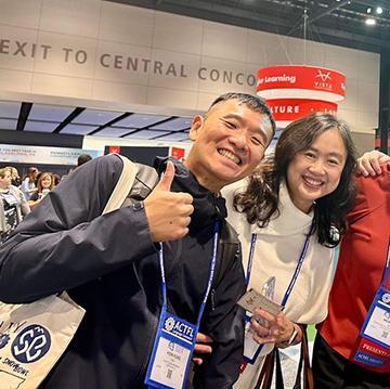 Hsin-hung Yeh, Pei-Chia Chen, Wen-Hua-Du and Grainger Lanneau at the 2024 Convention of the American Council on the Teaching of Foreign Languages
