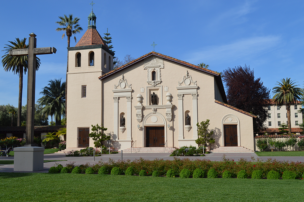 Image of the exterior of Mission Santa Clara.