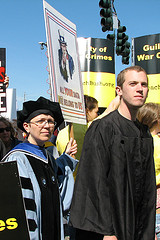 Protest at a graduation