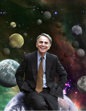 Portrait of Carl Sagan image link to story