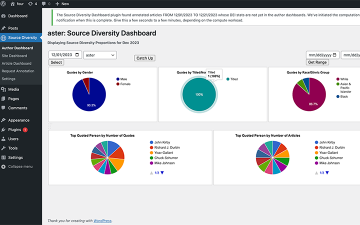 Sample of the Source Diversity Dashboard