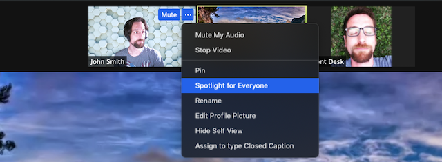 how to spotlight a video for everyone