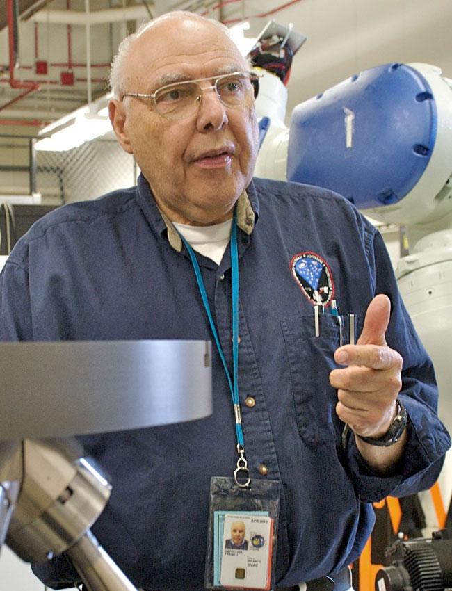 Frank Cepollina at work at NASA’s Goddard Space Flight Center in Maryland. 