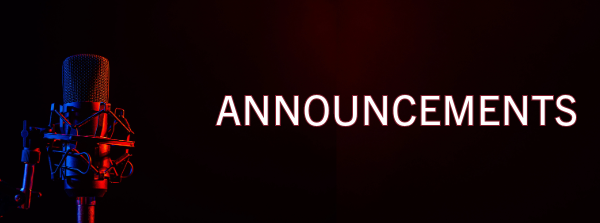 image that reads Announcement