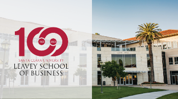 Lucas Hall and Leavey School of Business Centennial Logo