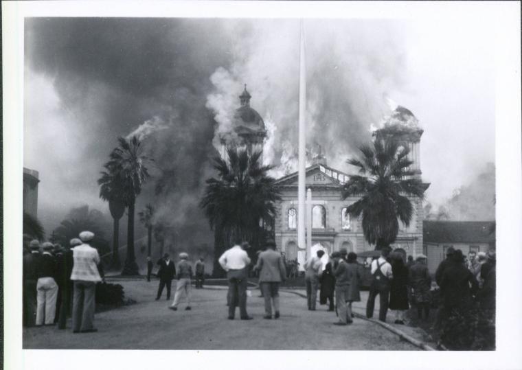 Fire in Mission Church - October 25, 1926