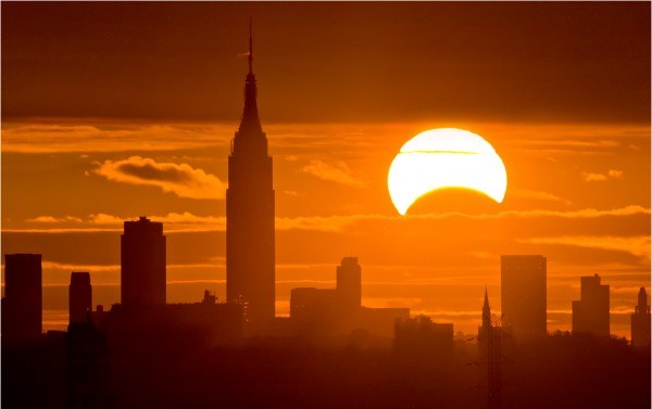 Partial eclipse over New York, Nov. 3, 2013, captured by Chris Cook Photography