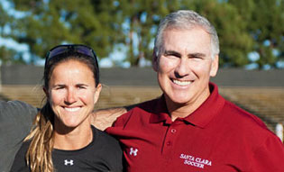 Jerry Smith with Brandi Chastain '91
