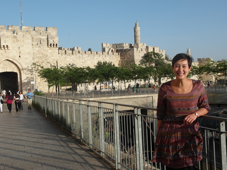 Tanya in front of the Jaffa Gate, one of the entrances into Jerusalem’s Old City.