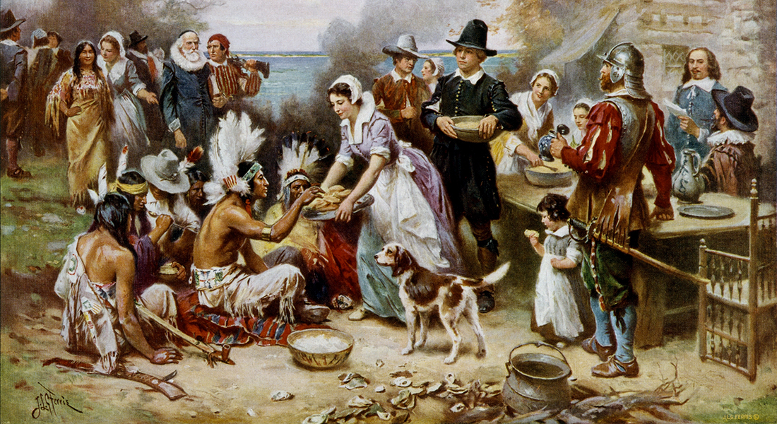Painting of the first Thanksgiving