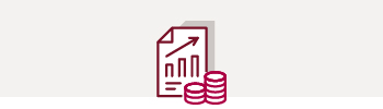 Icon graphic financial document with coins
