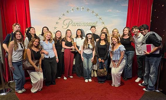 SCU students and faculty at the Paramount Studios in LA