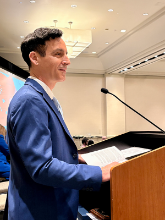 Justin Boren delivering the 2026 WSCA Presidential Address