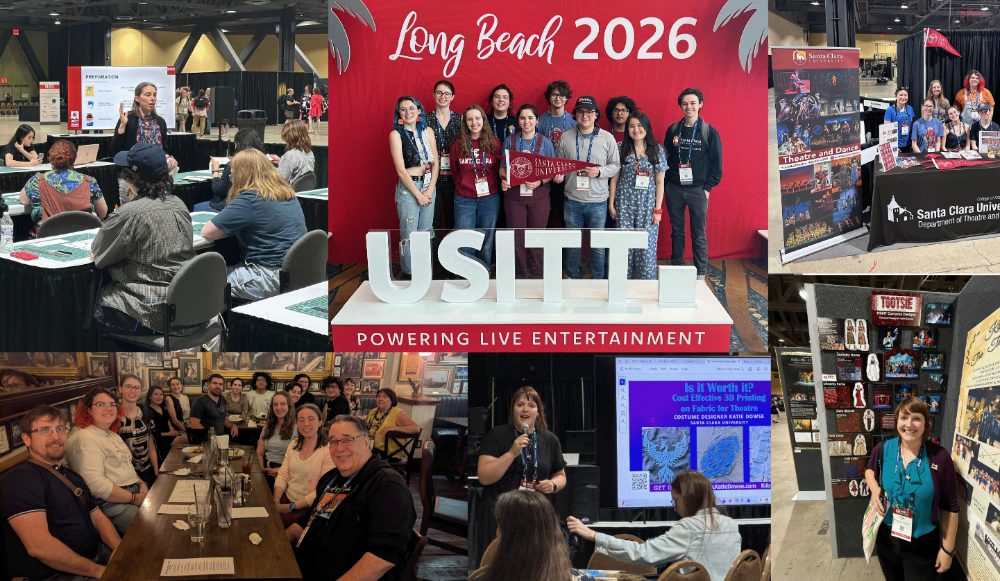SCU students and faculty at the 2026 USITT conference in Long Beach, CA