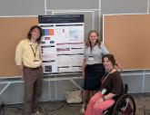 Sociologists Malen Cuturic, Kjersten Whittington, and Molly King with their poster at the Conference on Science of Science and Innovation in Boulder, CO