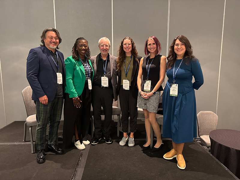 Panel participants from left to right: Daniel Russell, Joyce Debrah, Russ Skiba, Brita Bookser, Jodie Soracco, and Erin Chaparro.