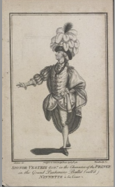 Gaetano Vestris as the Prince in the grand pantomime ballet Ninnette à la Cour, published in London in 1781