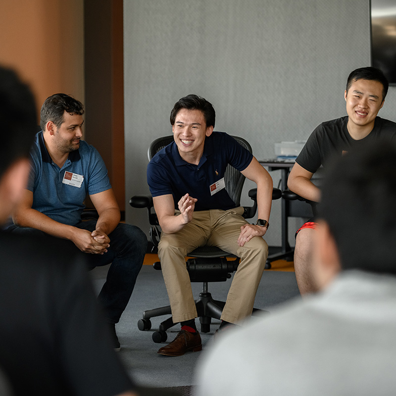 Small group talking - Accelerator Prep School