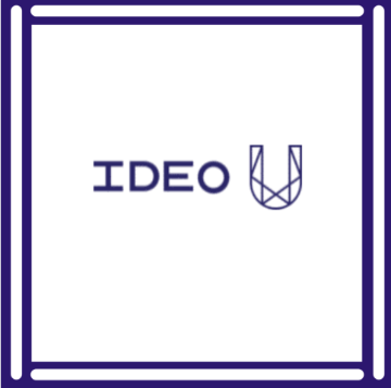 IDEO U logo with a purple border.