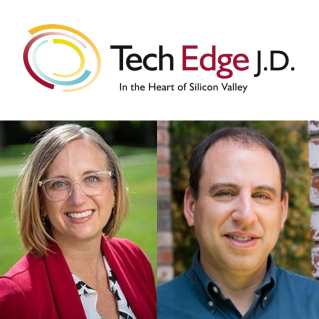 Tech Edge J.D. logo with two headshots below it.