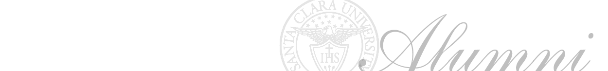 White text Alumni with a semi-transparent globe logo on a white background.