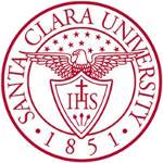 Santa Clara University seal featuring IHS and 1851.
