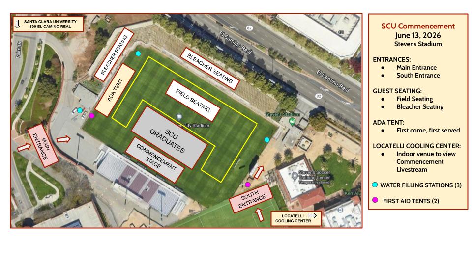 Map of Stadium for Commencement
