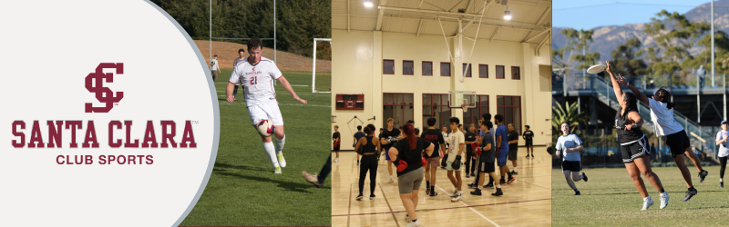 Images of mens club soccer, boxing, and ultimate frisbee