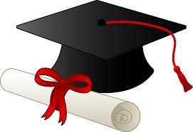 Graduation hat and diploma