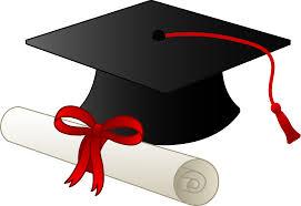 Graduation hat and diploma