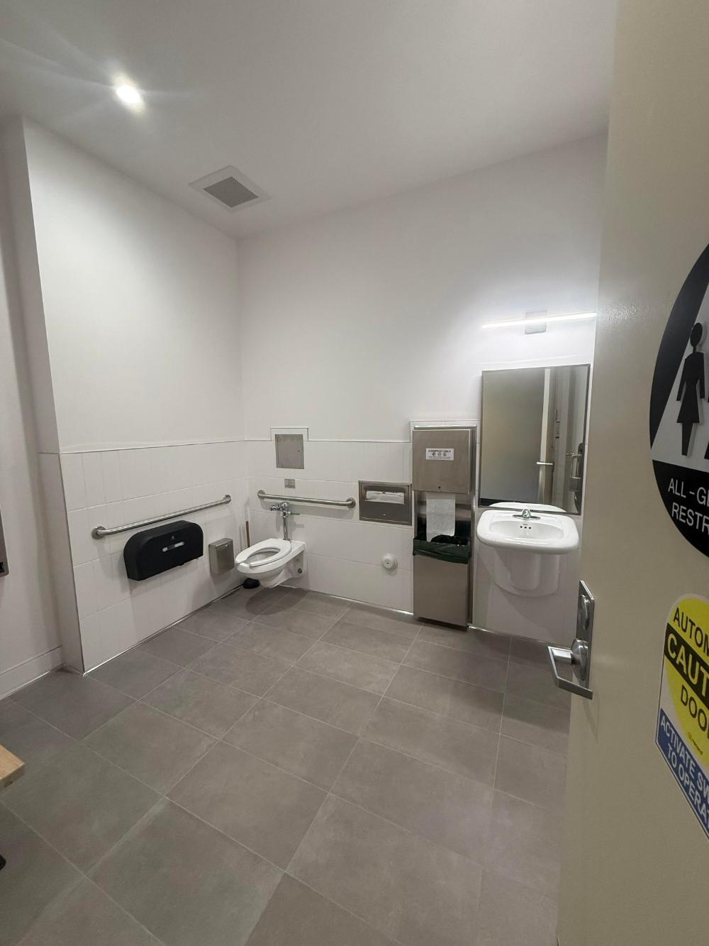 All Gender restroom at the Malley Center