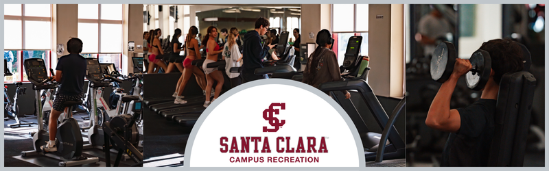Someone on the bike, people on the treadmills, and someone lifting weights