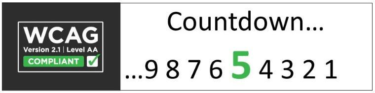 WCAG Countdown 5 Compliance Email Banner