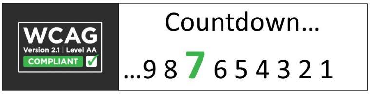 WCAG 2.1 Countdown 7 Banner