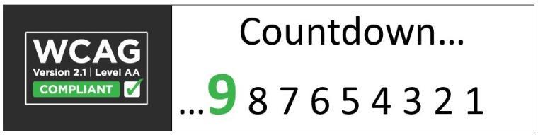 WCAG Compliance 2.1 Level AAA Countdown 9 Email