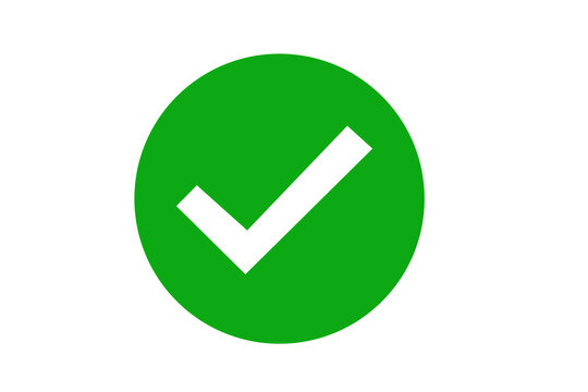 White check mark in green circle