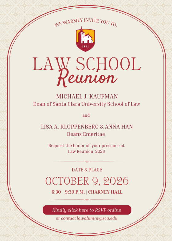 Law School Reunion 2026 Flyer