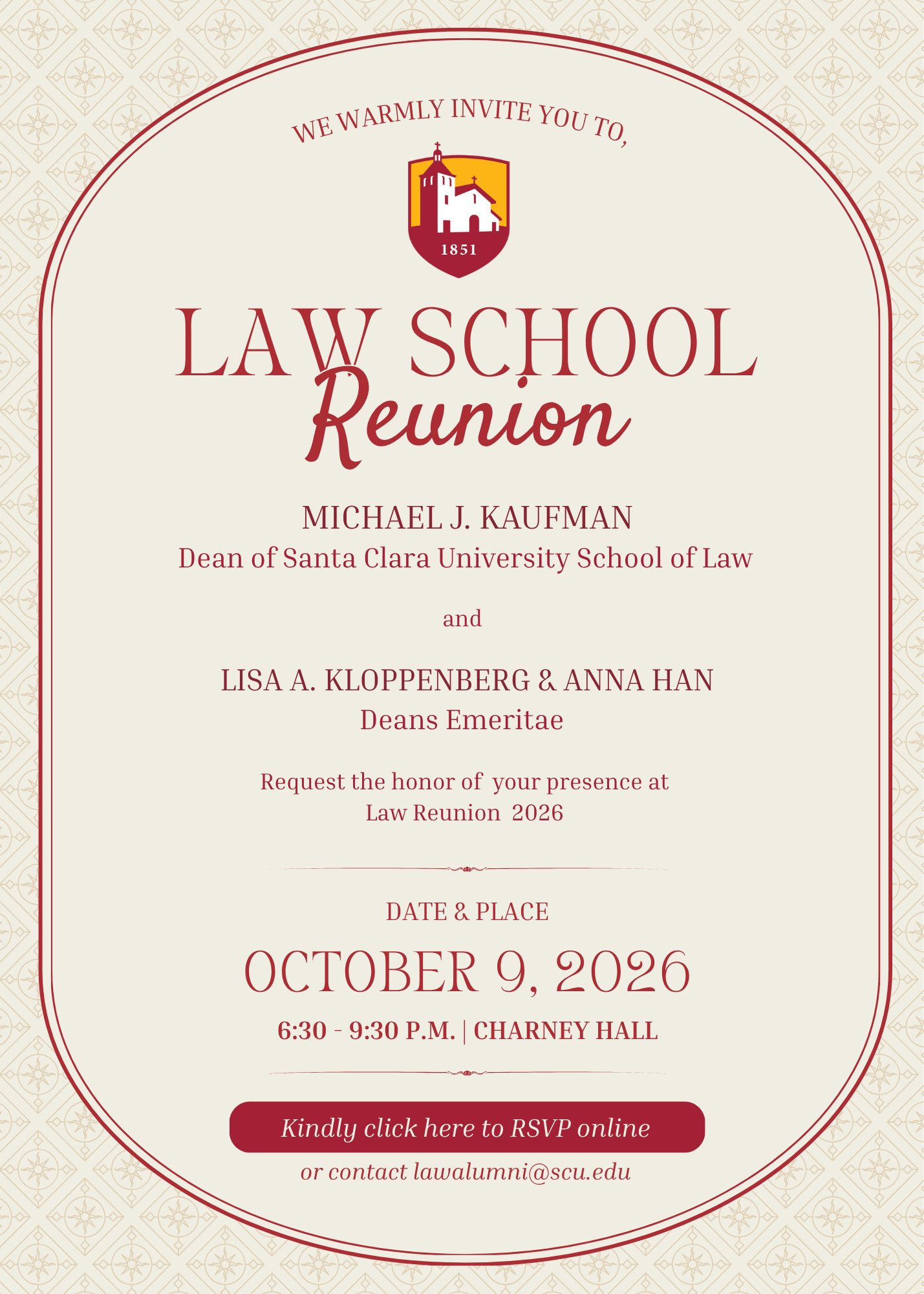 Law School Reunion 2026 Flyer