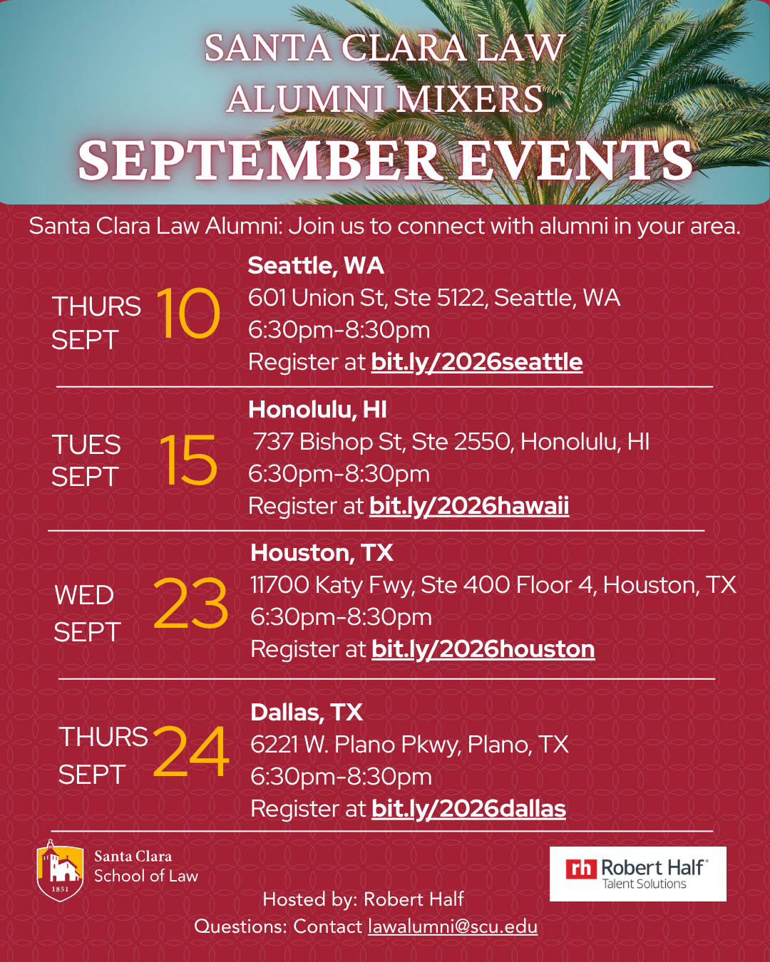 September Alumni Mixers 2