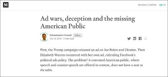 Ad wars, deception and the missing American Public