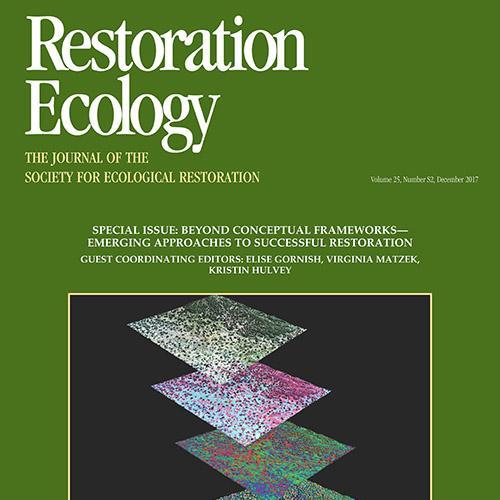 Restoration Ecology journal cover image link to story