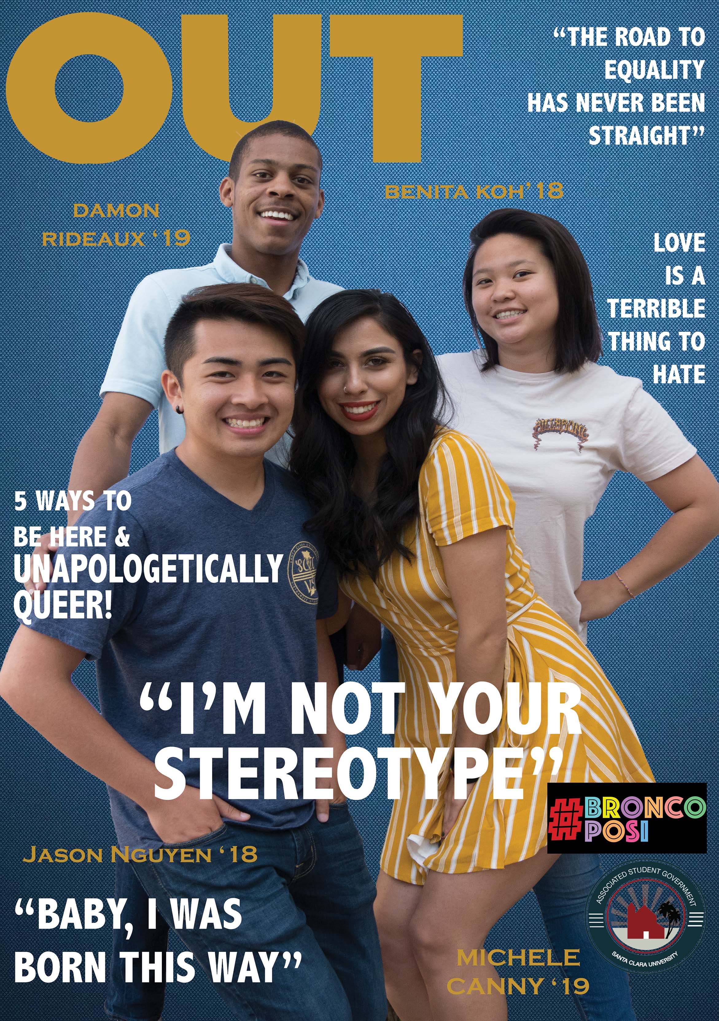 Out Magazine cover for #BroncoPosi