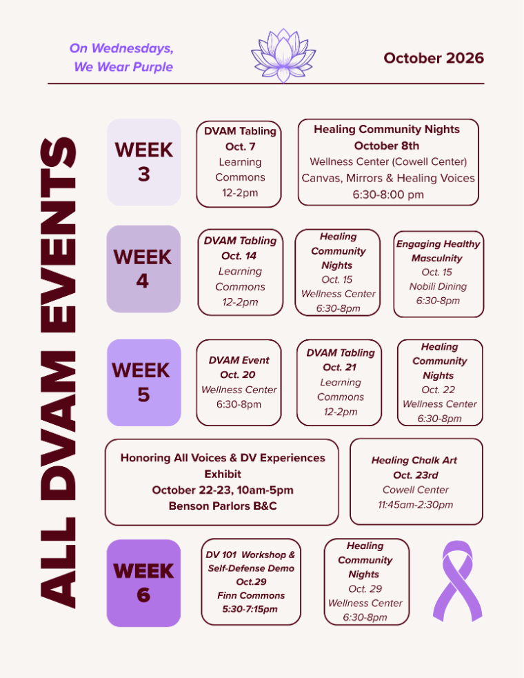 DVAM Events Flyer