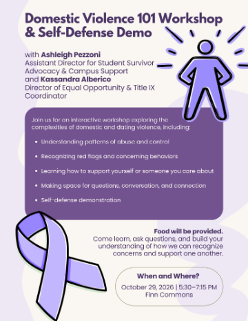 Domestic Violence 101 Workshop and Self Defense