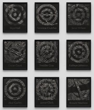 six image tiles of artwork