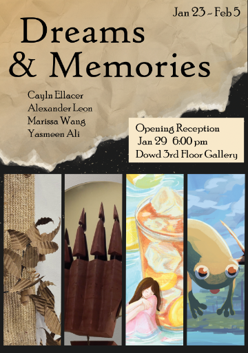 Four images of student artwork