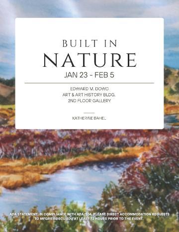 A river stream with flowers