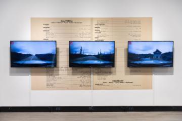 Digital artwork on display