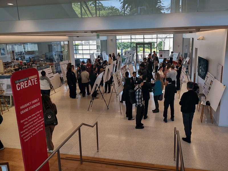 Poster session in the lobby of SCDI