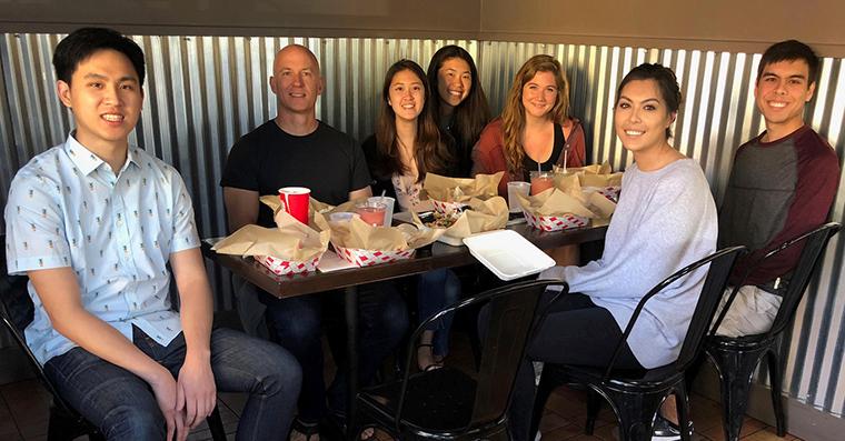 Eric Tillman and his research assistants image link to story